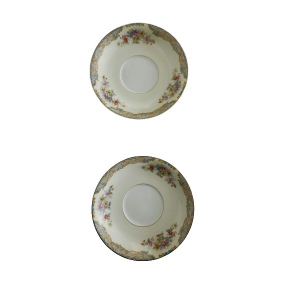 Vintage 1949-50 Noritake Small Plate Saucer Ivory Floral Made in Occupied Japan